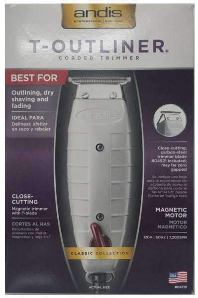 Andis T-Outliner Personal Trimmer - Beautiful Black Hair