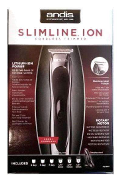 Andis Slimline ION Cordless Trimmer - Beautiful Black Hair