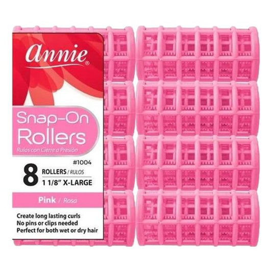 Annie Snap-On Rollers 1 1/8" Extra Large Pink #1004