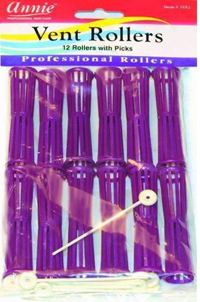 Annie Wire Mesh Rollers Vent Rollers - 12 rollers w/ picks #1152 - Beautiful Black Hair
