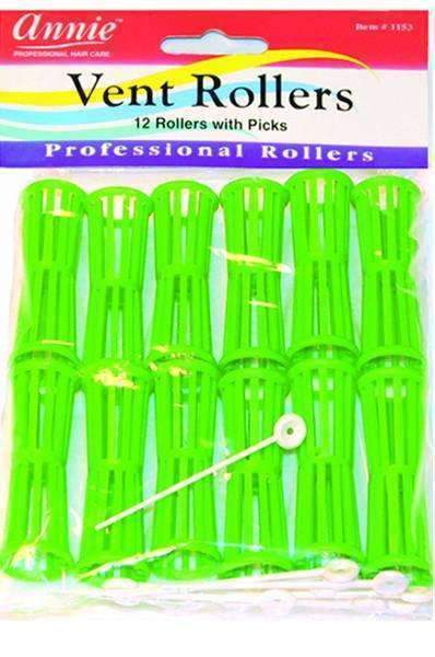 Annie Wire Mesh Rollers Vent Rollers - 12 rollers w/ picks #1153 - Beautiful Black Hair