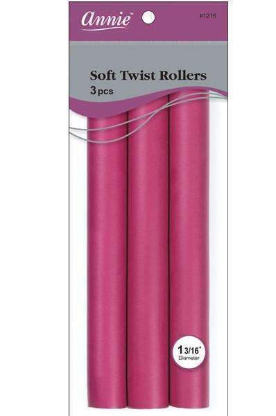 Annie Soft Twist Rollers 1 3/16" #1216 - Beautiful Black Hair