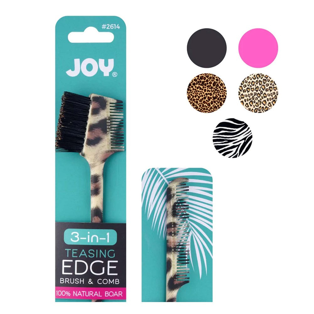 Joy 3-in-1 Teasing Edge Brush & Comb - Animal Print #2614