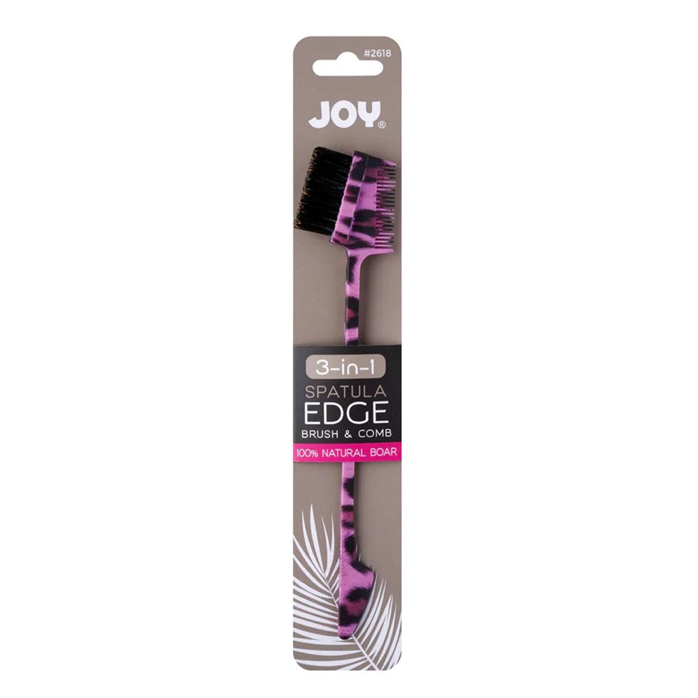 Joy 3-in-1 Spatula Edge Brush & Comb - Animal Print #2618