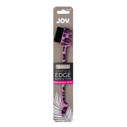 Joy 3-in-1 Spatula Edge Brush & Comb - Animal Print #2618