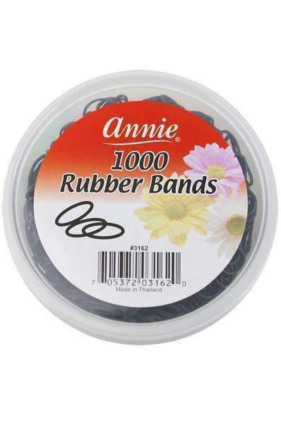 Annie Black Rubber Bands 1000pcs #3162 - Beautiful Black Hair