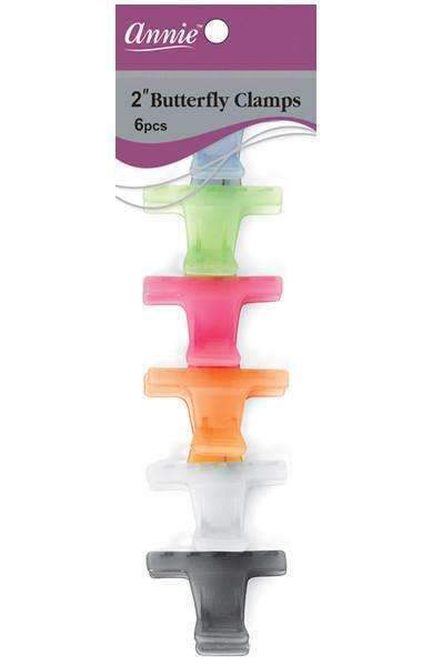 Annie Butterfly Clamps 2" #3178 - Beautiful Black Hair