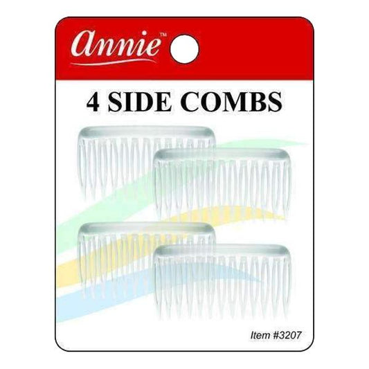 Annie Side Hair Comb Clear Small 4pc #3207