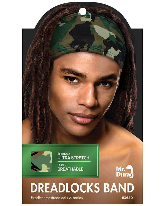 Annie Spandex Ultra Stretch Dread Locks Band - Green Camo - Beautiful Black Hair