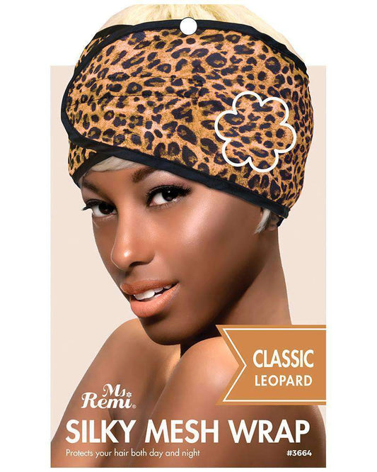Ms. Remi Silky Mesh Wrap Classic Leopard #3664