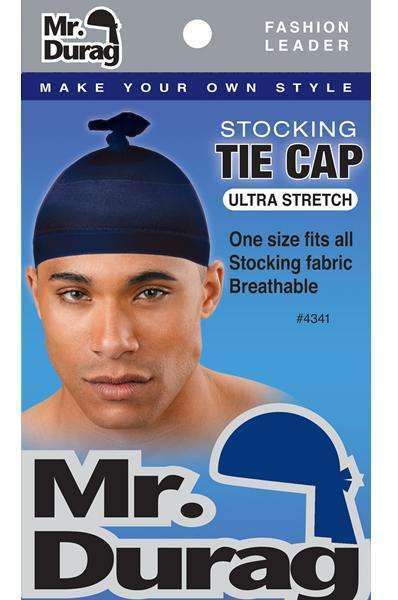 Mr. Durag Stocking Tie Cap #4341 - Beautiful Black Hair