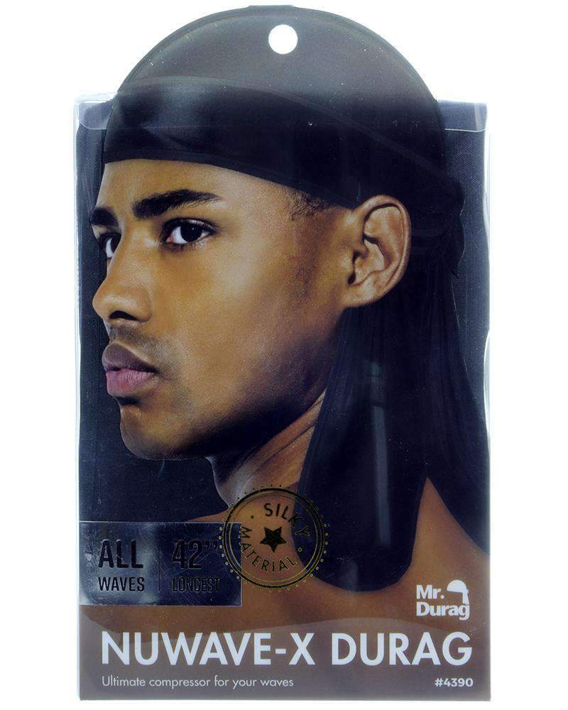 Mr. Durag Nuwave-X Silky Durag #4390 Black - Beautiful Black Hair