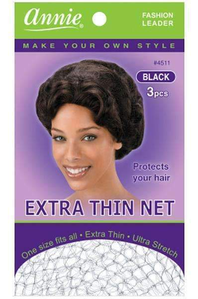 Annie Extra Thin Net 3pc Black #4511 - Beautiful Black Hair