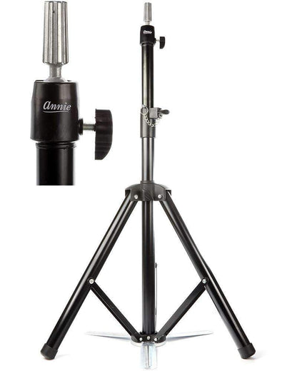Annie Premium Mannequin Tripod with Stable Plate - Beautiful Black Hair