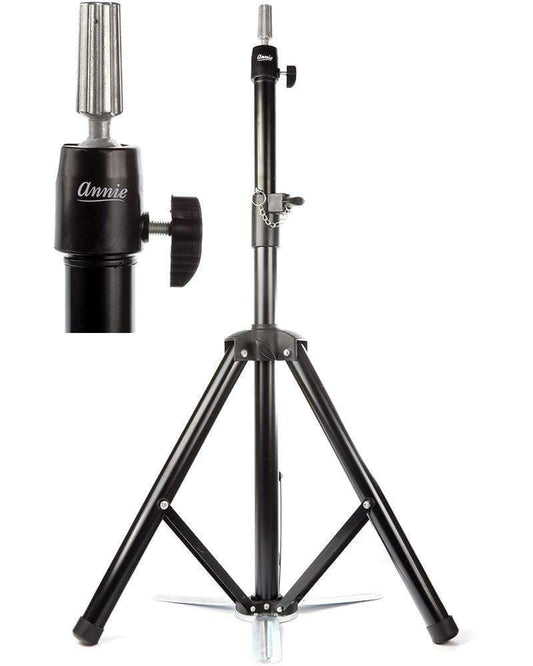 Annie Premium Mannequin Tripod with Stable Plate - Beautiful Black Hair
