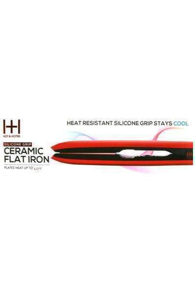 Annie Silicone Grip Ceramic Flat Iron #5949 - Beautiful Black Hair