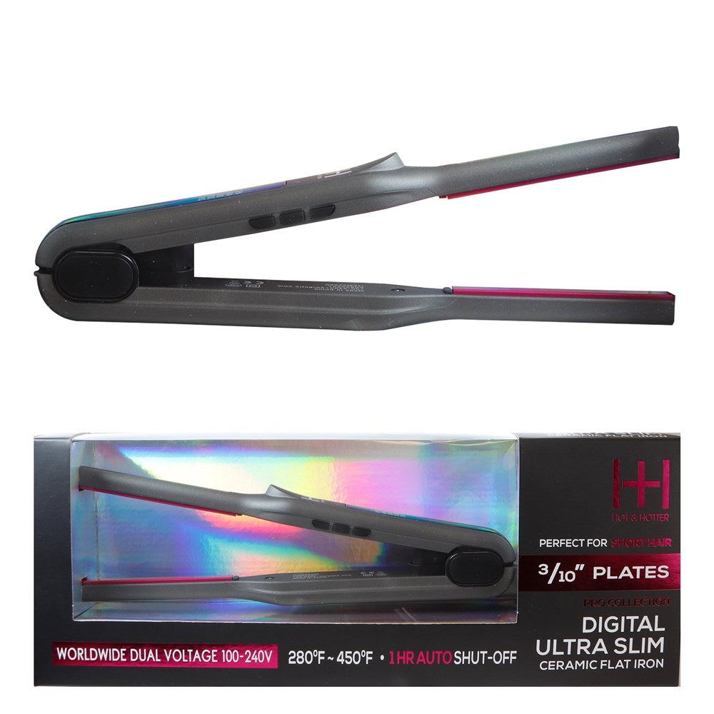 Hot & Hotter Digital Ultra Slim Ceramic Flat Iron #5960