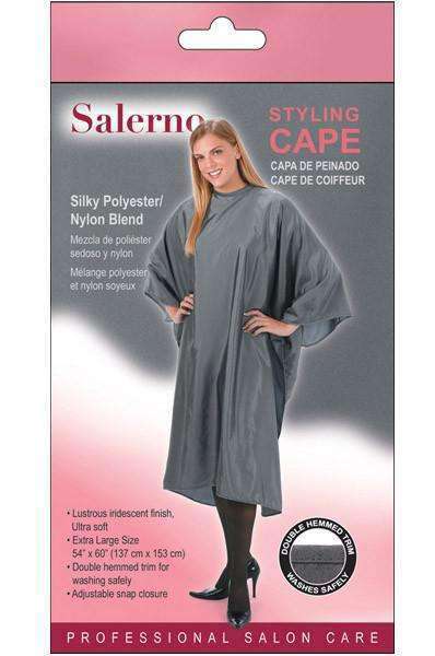 Salerno Silky Polyester Nylon Blend Styling Cape - Light Blue #7716 - Beautiful Black Hair