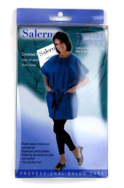 Salerno Crinkled Nylon Stylist Jacket - Teal #7748 - Beautiful Black Hair