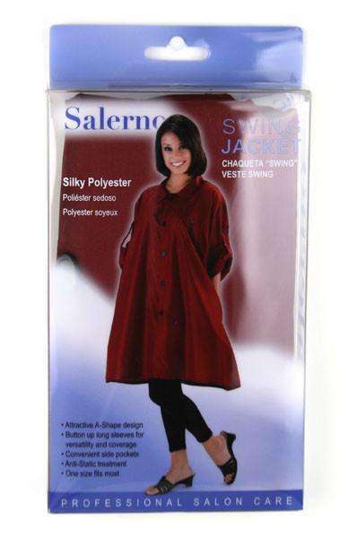 Salerno Silky Polyester Swing Jacket - Burgundy #7756 - Beautiful Black Hair
