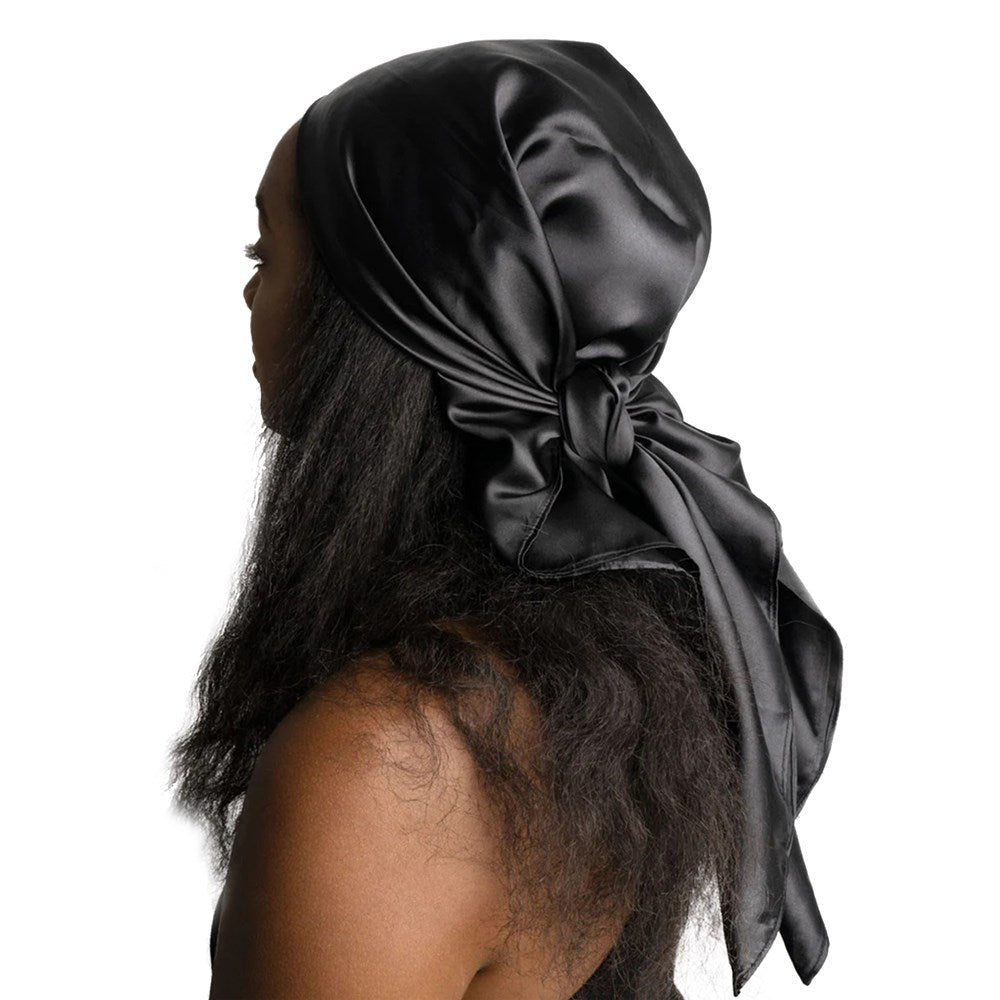 Broadus Collection Headwrap Scarf 60"X15" - Black
