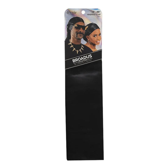 Broadus Collection Headwrap Scarf 60"X15" - Black