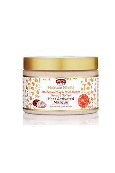 African Pride Moisture Miracle Moroccan Clay & Shea Butter Heat Activated Masque - Beautiful Black Hair