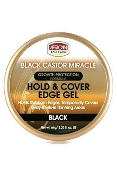 African Pride Black Castor Miracle Hold & Cover Edges Black - Beautiful Black Hair