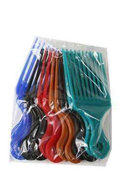 Magic Collection 12 Pack Plastic Piks - Assorted - Beautiful Black Hair