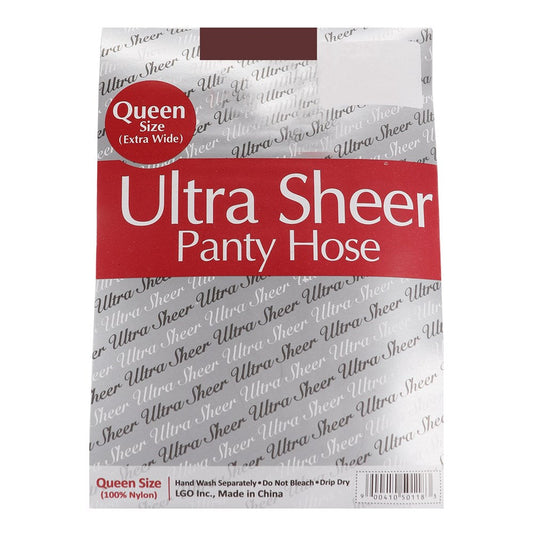 Queen Size Ultra Sheer Panty Hose 6pk - Taupe
