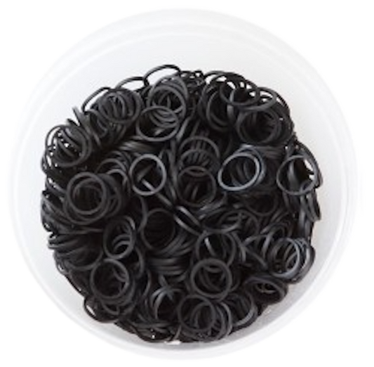 500 Rubber Bands Black