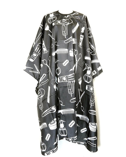 High Quality Cutting Cape w/ Hook - Black Barber Tools