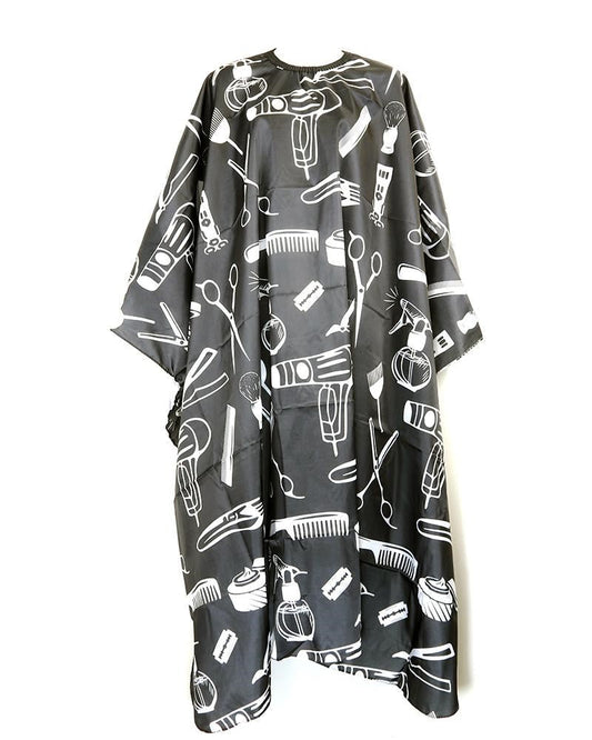 High Quality Cutting Cape w/ Hook - Black Barber Tools