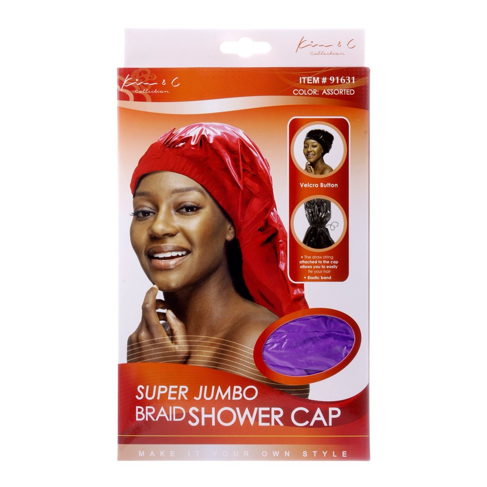 Super Jumbo Braid Shower Cap #91631 Assorted