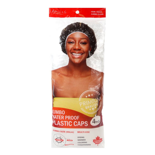 Waterproof Plastic Caps Jumbo 4pcs - Clear