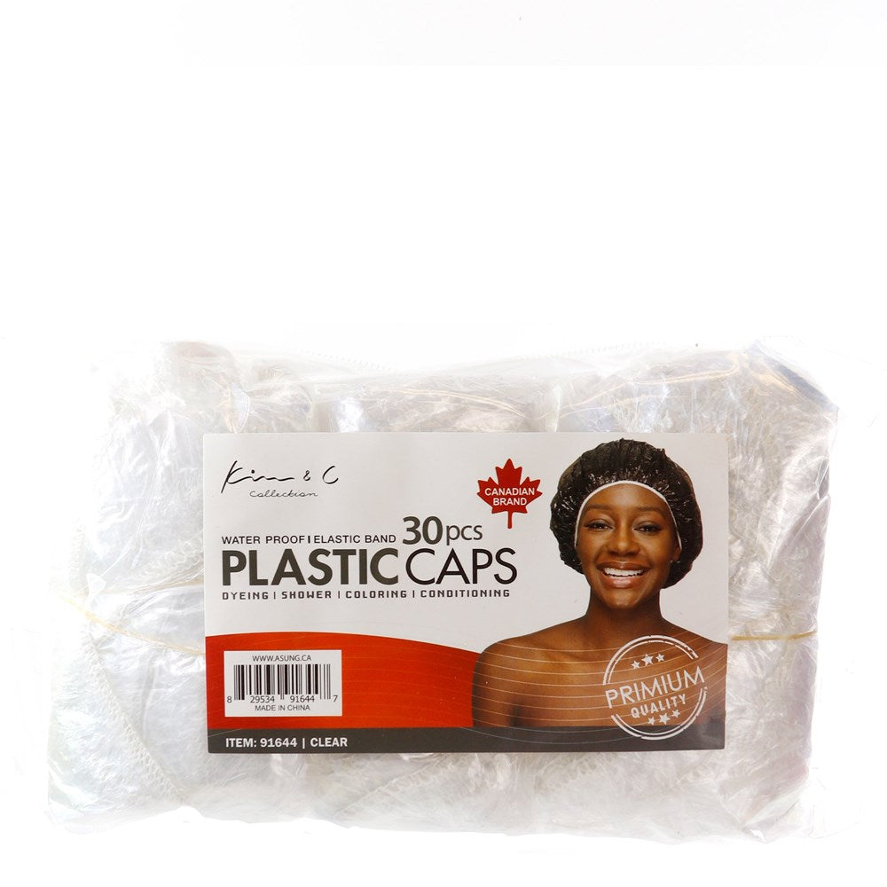Water Proof Plastic Caps 30pcs - Clear