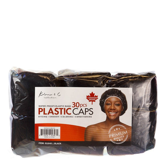 Water Proof Plastic Caps 30pcs - Black