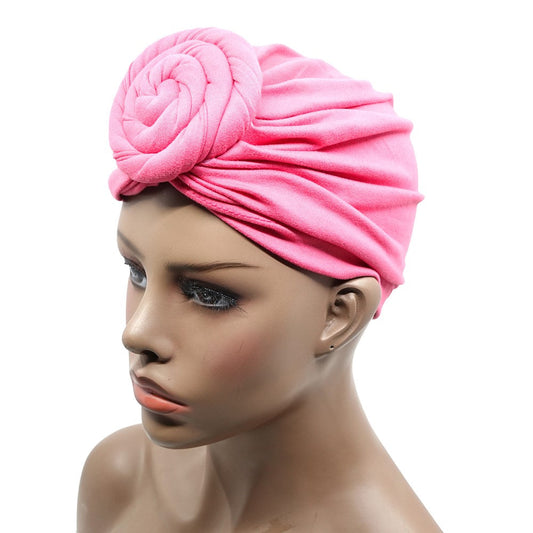 Premium Concentric Circle Pattern Pre-Knotted Turban - Pink #92817
