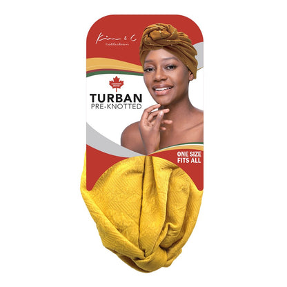 Premium Pre-Knotted Turban - Yellow #92836