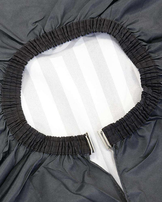 High Quality Cutting Cape w/ Hook - Black Barber Tools