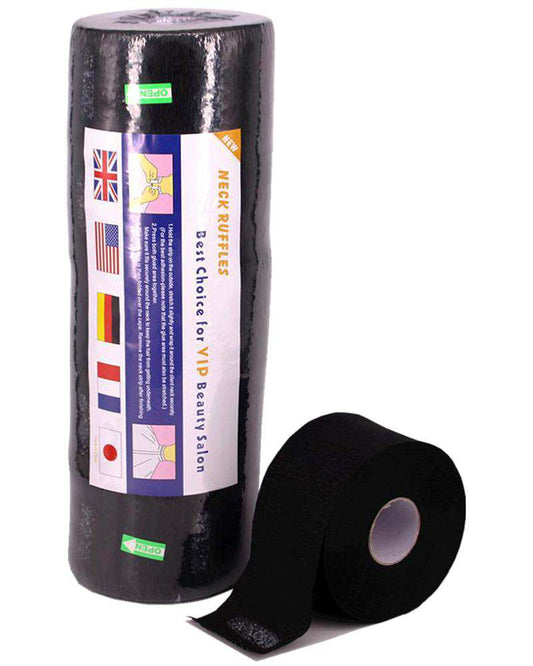 Neck Ruffles Strip Rolls Waterproof - Black
