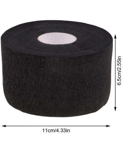 Neck Ruffles Strip Rolls Waterproof - Black