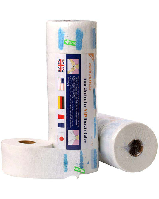 Neck Ruffles Strip Rolls - White