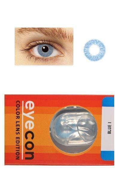 Eyecon Colour Lenses - 1 Tone Blue - Beautiful Black Hair