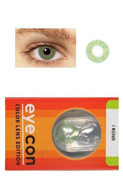Eyecon Colour Lenses - 1 Tone Green - Beautiful Black Hair