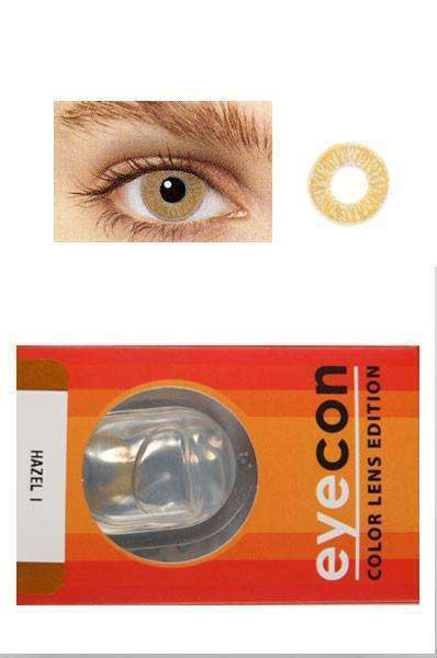 Eyecon Colour Lenses - 1 Tone Hazel - Beautiful Black Hair