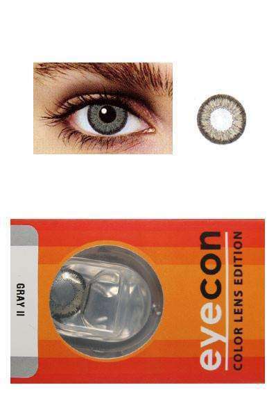 Eyecon Colour Lenses - 2 Tone Grey - Beautiful Black Hair