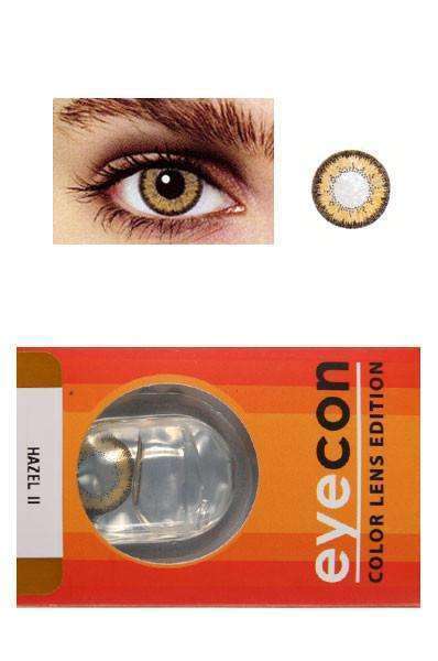 Eyecon Colour Lenses - 2 Tone Hazel - Beautiful Black Hair