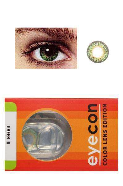 Eyecon Colour Lenses - 3 Tone Green - Beautiful Black Hair