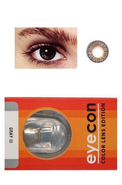 Eyecon Colour Lenses - 3 Tone Grey - Beautiful Black Hair